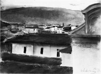 Blick auf die Dächer von Florenz von Max Liebermann